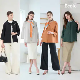 상품 이미지: 에꼴드파리 자켓 2종 + 스카프 + 브로치까지 26FW 최신상 여성 자켓 2종