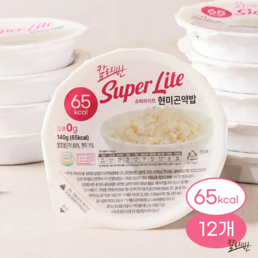 상품 이미지: 티엘푸드 저칼로리 저속노화 식단 혈당 저당 당류0g 현미 곤약밥 즉석밥 140g, 12개