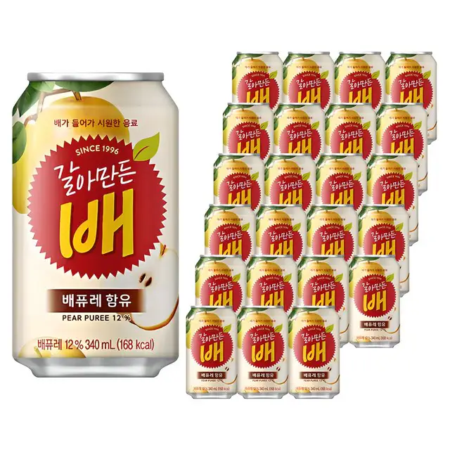 상품 이미지: 갈아만든배, 340ml, 24개
