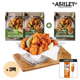 상품 이미지: 애슐리 통살치킨 500g 3종 (총 3팩) + 사은품 증정