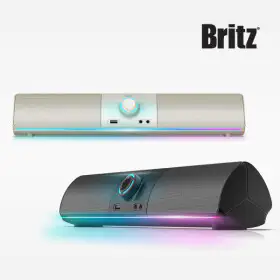 상품 이미지: 브리츠 BZ-T1BT 블루투스 컴퓨터 사운드바 PC 스피커 2채널 10W출력 USB전원 헤드셋마이크