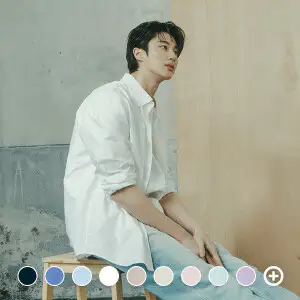 상품 이미지: 지오다노 045501 옥스포드 긴팔 셔츠 (솔리드)