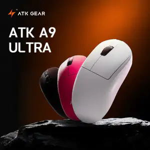 상품 이미지: ATK A9 ULTRA 무선 게이밍 마우스 경량화 PAW3950 유선8K/무선8K 수신기포함 500mAh용량