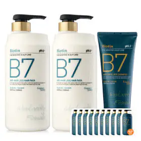 상품 이미지: B7 약산성 탈모 헤어팩 (브랜드특가세일) 1000ml+1000ml+샴푸 200ml+10매