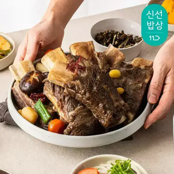 상품 이미지: [하누소] 황제대왕 전통 소갈비찜 2kg+ 갈비탕육수 1kg