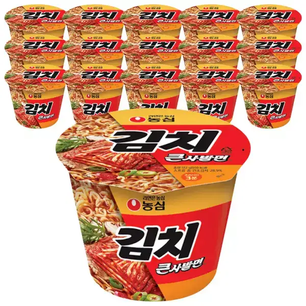 상품 이미지: 농심 김치 큰사발 112g, 16개