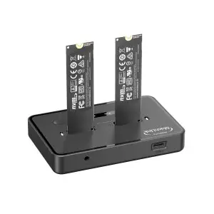상품 이미지: M.2 NVMe SSD 2베이 도킹 스테이션 20Gbps 클론 복사기 ML-D2U20