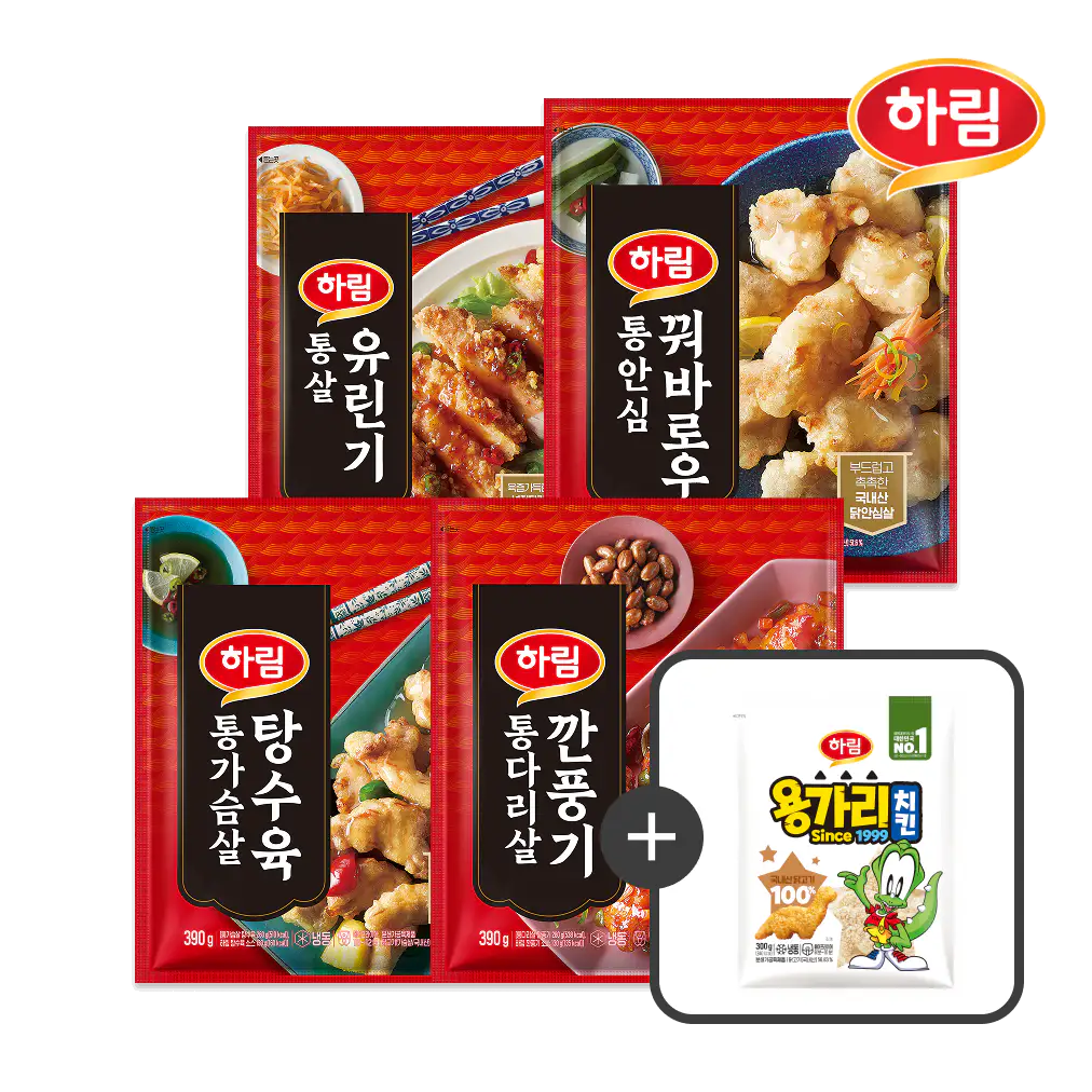 상품 이미지: 하림 중화 닭요리 4종 4팩 골라담기 + 사은품(용가리치킨 300g)