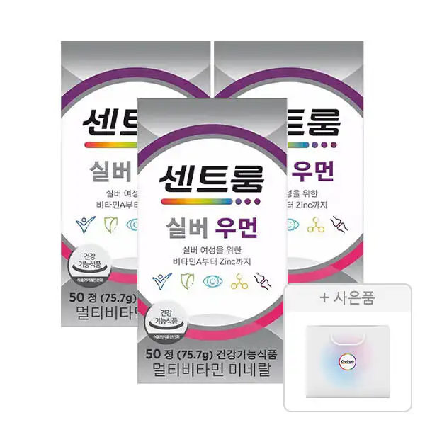 상품 이미지: 센트룸 실버우먼 멀티비타민미네랄 50정, 3개 + 증정(쇼핑백, 1개)