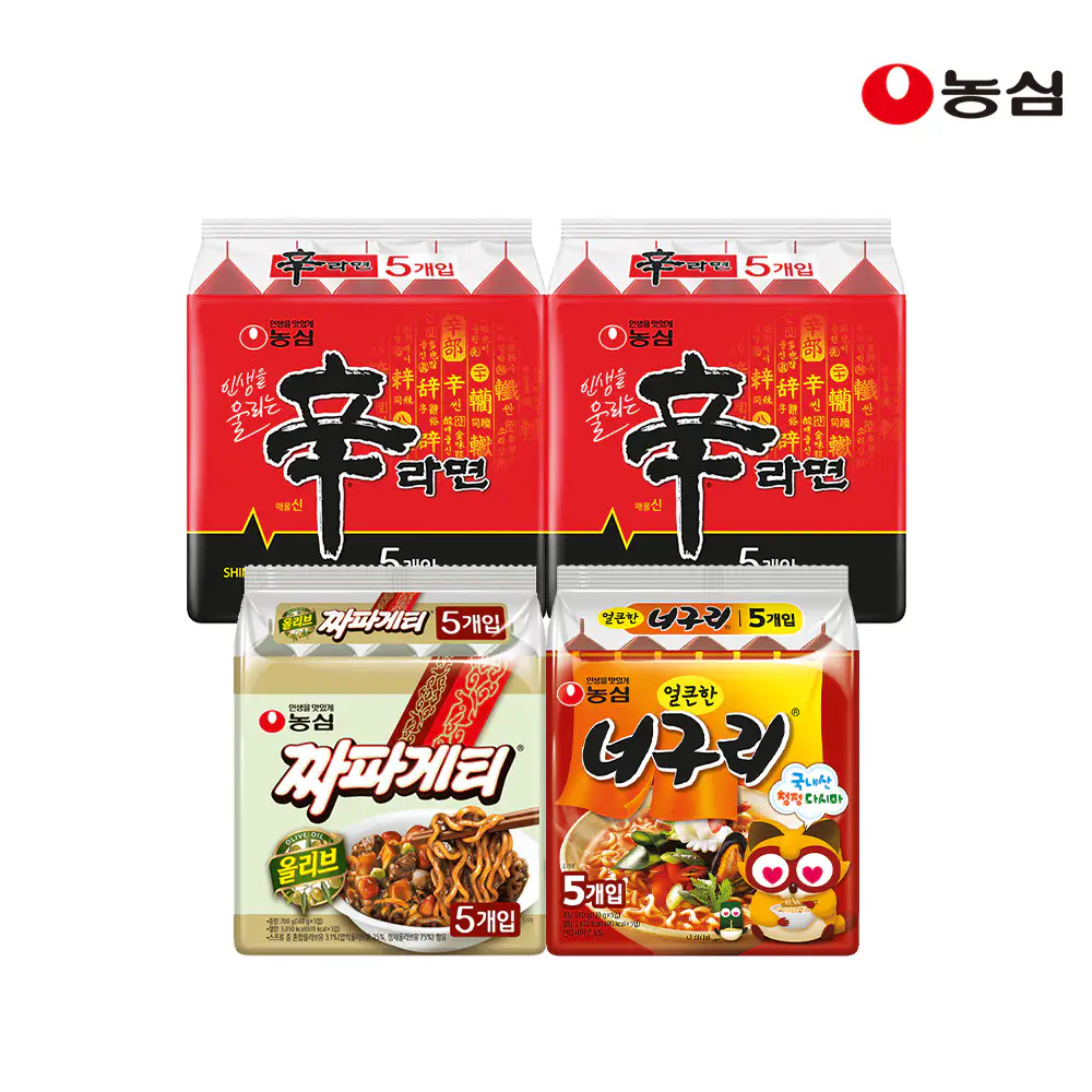 상품 이미지: 농심 신신너짜 20입(멀티팩) (신라면 10+얼큰한너구리 5+짜파게티 5)