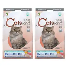 상품 이미지: 캐츠랑 전연령 고양이 건식사료, 2개, 5kg, 닭+참치