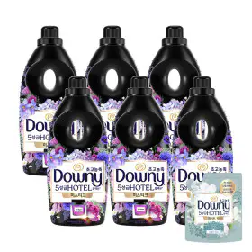 상품 이미지: 다우니 호텔컬렉션 섬유유연제 미스티크 1L 6개 +다우니 화이트티 200mL