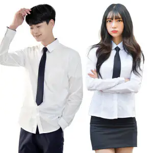 상품 이미지: 판매 1위/교복셔츠/블라우스/둥근카라/여자 남자 셔츠