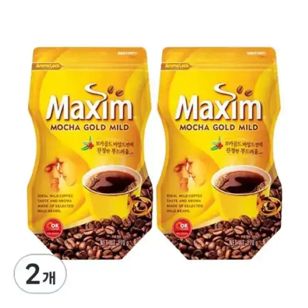 상품 이미지: 맥심 모카골드 마일드 커피 리필 170g 2개