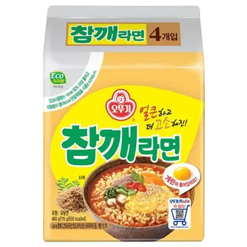 상품 이미지: 오뚜기 참깨라면 115g, 4개