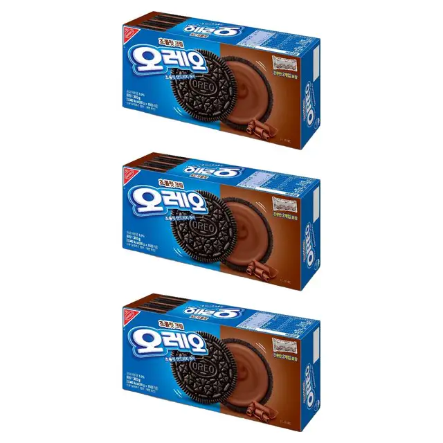 상품 이미지: 오레오 초콜릿 샌드위치 쿠키 초콜릿 크림, 300g, 3개
