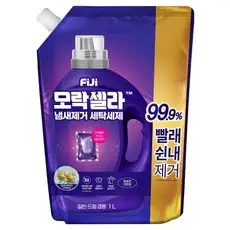 상품 이미지: 피지 모락셀라 냄새제거 세탁세제 뽀송한 코튼향 리필, 1L, 1개