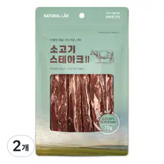 상품 이미지: 네츄럴랩 강아지 건강한육포 스테이크, 70g, 2개, 소고기