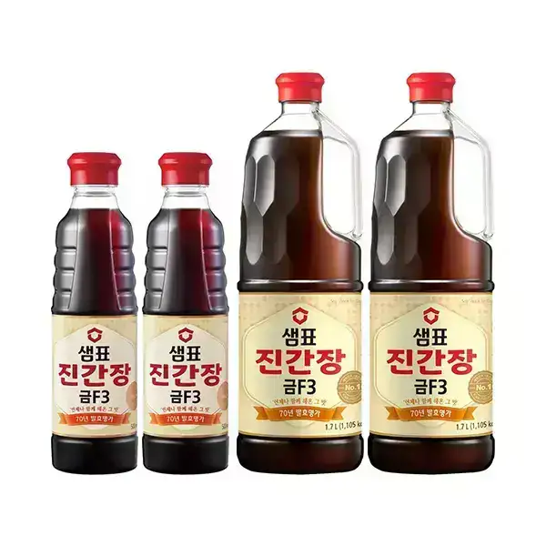 상품 이미지: 샘표 진간장 금F3 1.7L, 2개 + 500ml, 2개 기획