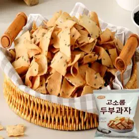 상품 이미지: 바삭한 구운 수제 두부과자 두부칩 간식 과자세트 80g x 6팩