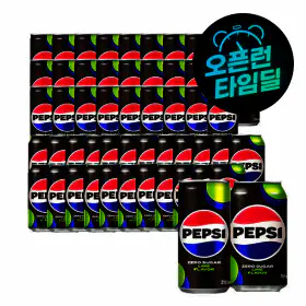 상품 이미지: 펩시콜라 제로라임 210mlx30캔+펩시제로라임 355ml 24캔 제로콜라/제로탄산/탄산/콜라