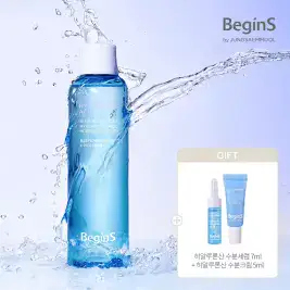 상품 이미지: 비긴스 바이 정샘물 블루 수국 히알루론산 수분 토너 300ml(+ 히알루론산 수분세럼 7ml + 수분크림 5ml)