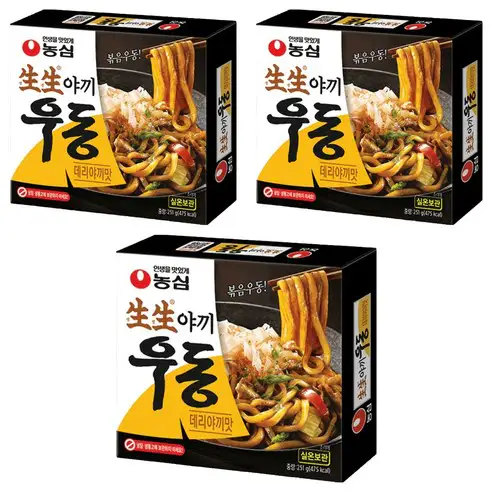 상품 이미지: 생생우동 생생야끼우동 데리야끼맛, 251g, 3개