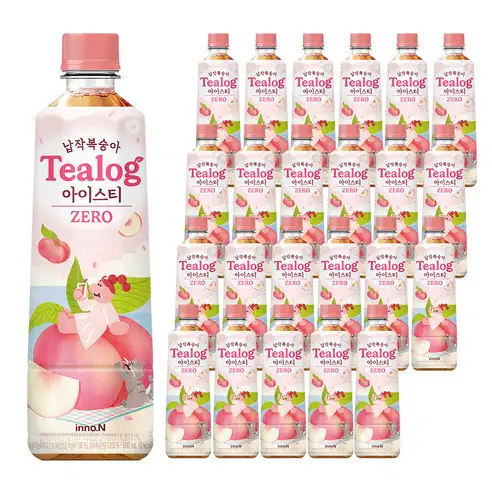 상품 이미지: 티로그 납작복숭아 아이스티 홍차 제로, 500ml, 24개