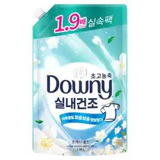 상품 이미지: 다우니 실내건조 초고농축 섬유유연제 프레시 클린 자스민향 리필, 1.35L, 1개