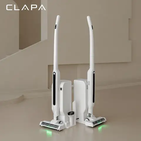 상품 이미지: "300g 초경량" 자동먼지비움 BLDC 무선청소기 + 물걸레키트 + 먼지봉투 5장