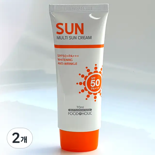 상품 이미지: 푸드어홀릭 멀티 선 크림 SPF50 PA+++, 2개, 70ml