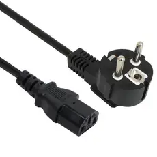상품 이미지: 넥시 컴퓨터 모니터 프린터 3구 전원 코드 선 AC 220V 파워 케이블 블랙, 1.5m, 1개