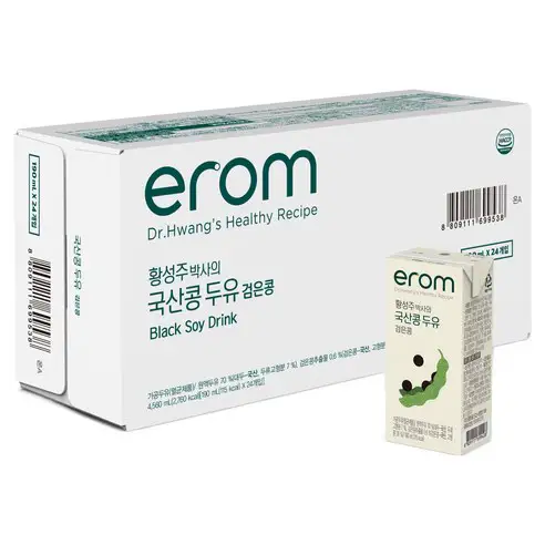 상품 이미지: 이롬 황성주 박사의 국산콩 두유 검은콩, 190ml, 24개