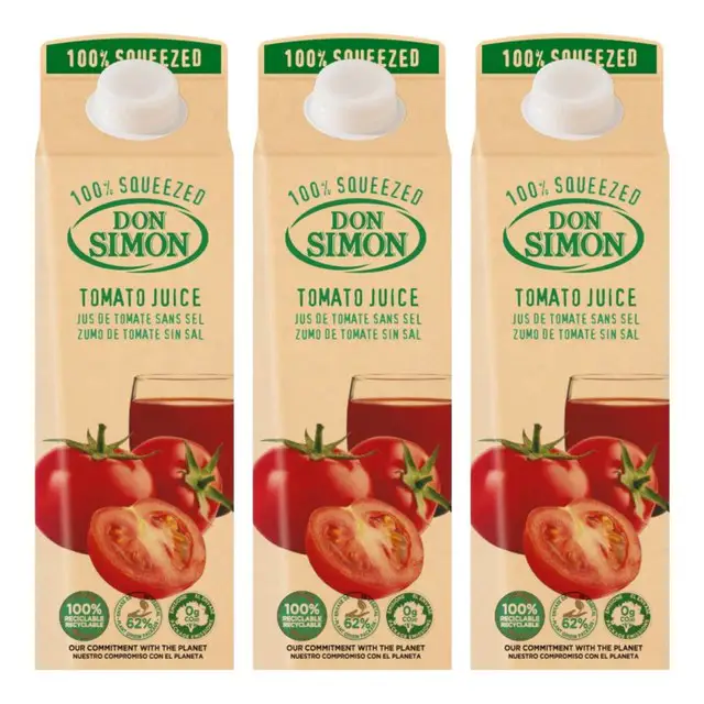 상품 이미지: 돈시몬 생과일 착즙 100% 토마토주스, 1L, 3개