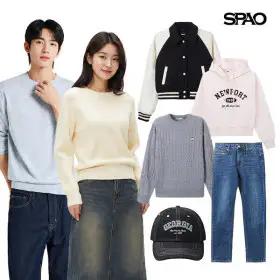 상품 이미지: (스파오)(9/29 라이브) 가을코디 최대할인전 맨투맨/후드집업/가디건/니트/슬랙스/면바지 외 ~83%OFF