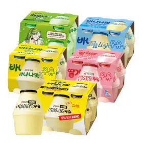 상품 이미지: 빙그레 단지 우유 5종 240mlx16개 /무가당/딸기맛/메로나맛/라이트 (깜짝할인)