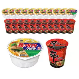 상품 이미지: 농심 육개장사발면, 86g, 12개 + 신라면컵 65g, 12개