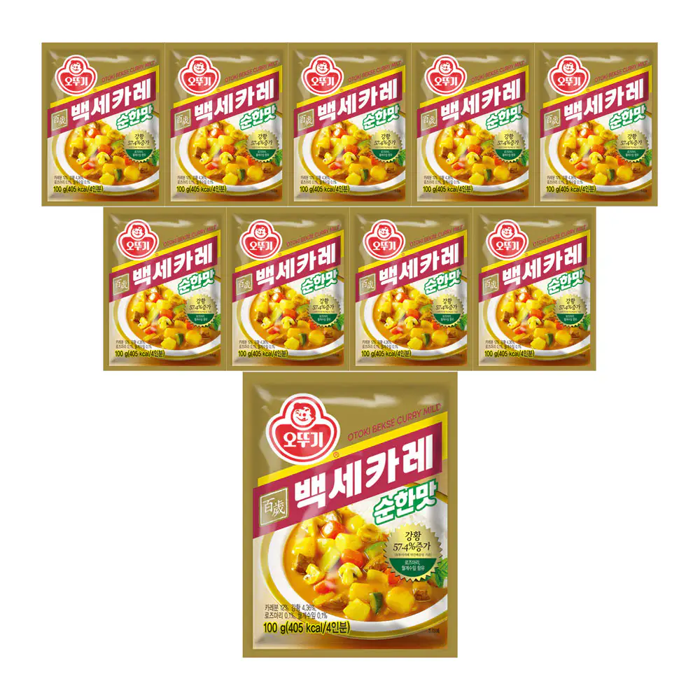 상품 이미지: 오뚜기 백세카레 순한맛, 100g, 10개