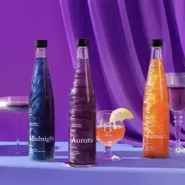 상품 이미지: [심야마트] 오나이릭 우주술 3종 300ml+LED코스터 선물세트/아산 사과주 베이스/칵테일 하이볼