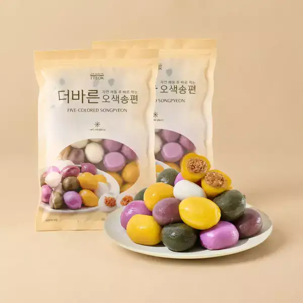 상품 이미지: 더바른떡 자연해동 오색송편 2팩, 100%국산쌀