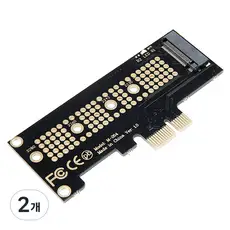 상품 이미지: 컴스 PCI Express 변환 컨버터 M.2 NVME Key M to PCI-E 1x 변환 카드, IF796, 2개