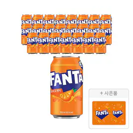 상품 이미지: [코카콜라] 환타 오렌지 350ml, 24개 + 증정(북마크, 주문시 100% 증정)