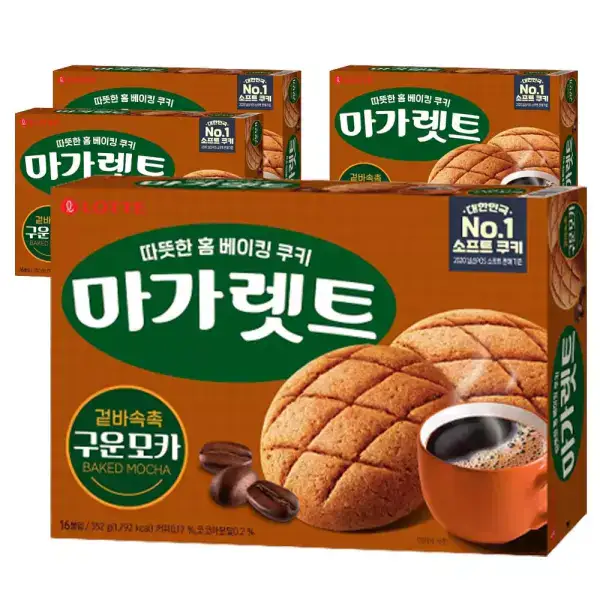 상품 이미지: 롯데제과 마가렛트 구운모카, 대, 352g, 4개
