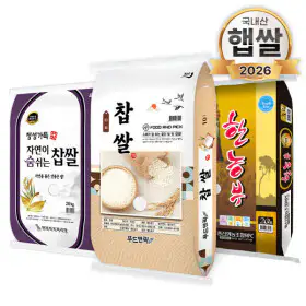 상품 이미지: (신선집중) 푸드앤픽 자연이 숨쉬는 찹쌀 20kg 국내산 찰벼 26년산