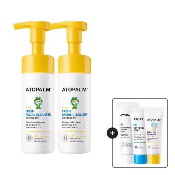 상품 이미지: 아토팜 프레쉬 페이셜 클렌저x2개 /키즈클렌징폼 [gift 판테놀로션23ml+탑투토20ml+샴푸20ml 9/2일 하루!}