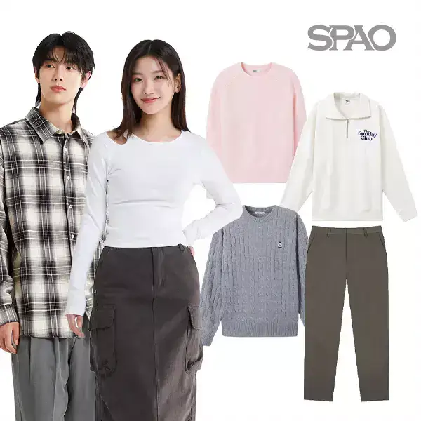 상품 이미지: [스파오 깜짝특가] 가을코디 BEST 100종 맨투맨/가디건/셔츠/팬츠/자켓/슬랙스/런닝/잡화 외 ~83%OFF