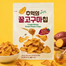 상품 이미지: 추억의 꿀고구마칩 320gX3봉 / 고구마함유 91% / 맛탕맛 영양간식