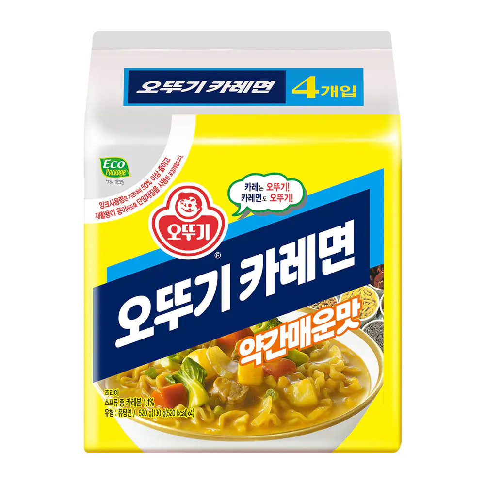 상품 이미지: 오뚜기 오뚜기카레면 130g, 4개