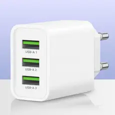 상품 이미지: 홈플래닛 18W 3포트 USB 멀티 충전기 어댑터, 화이트, 1개