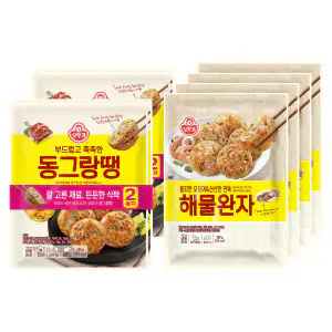 상품 이미지: 오뚜기 해물완자 390G 4개 + 동그랑땡 350G 4개 (총 8팩)